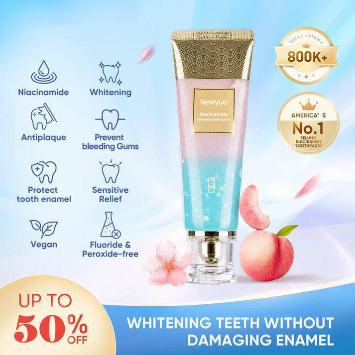 šćMaxć NewyuoĀ® Nicotinamide ToothpastećNew upgrade Powerful type 10% concentration of Nicotinamideć