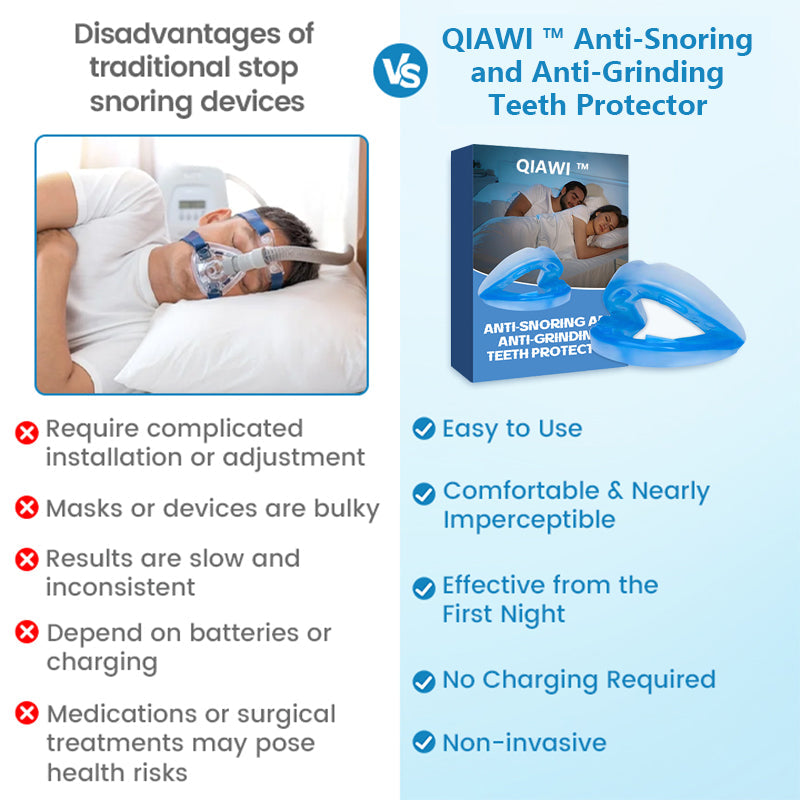 🌙 SILENT NIGHTS, STRONG TEETH! 🦷 QIAWI™ Anti-Snoring Guard 🔵✨