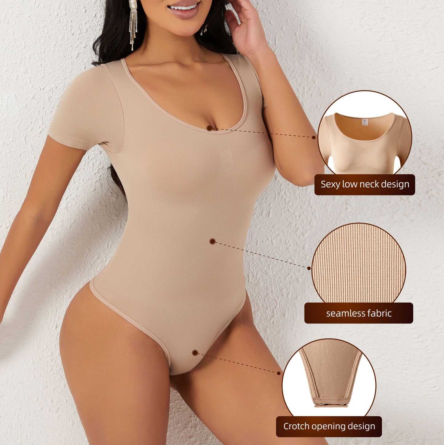 NESLEMY™ Women's Seamless Sculpted Corset Underwear Thong Comfort Top and Women's Comfort Basic Underwear