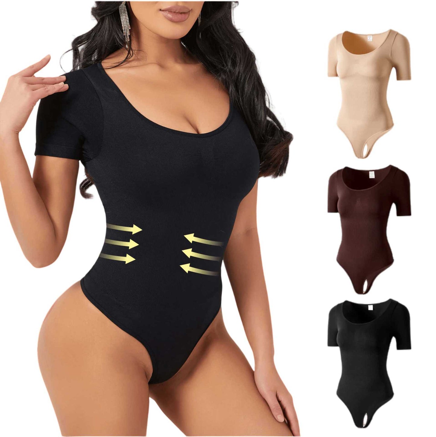 NESLEMY™ Women's Seamless Sculpted Corset Underwear Thong Comfort Top and Women's Comfort Basic Underwear